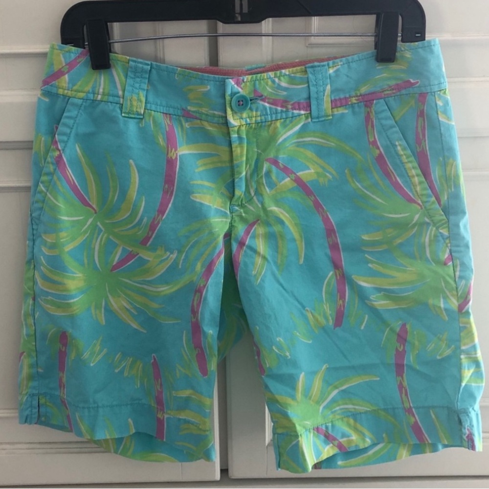 Lilly Pulitzer Palm Tree Resort Fit Bermuda Shorts - Picture 8 of 8
